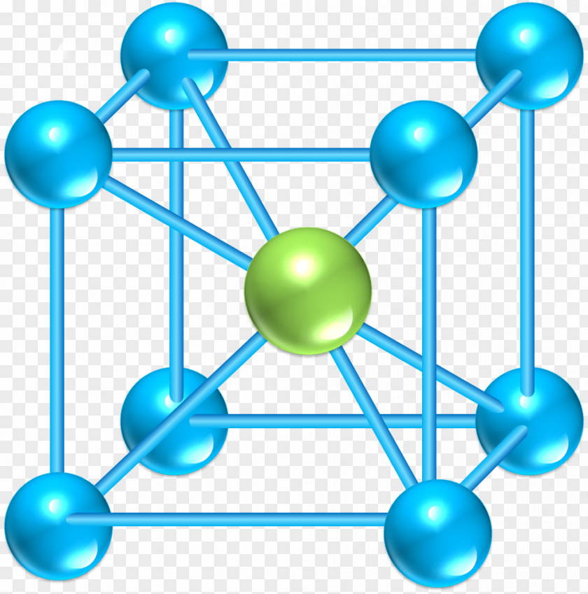 Crystal Structure Blue Lattice PNG