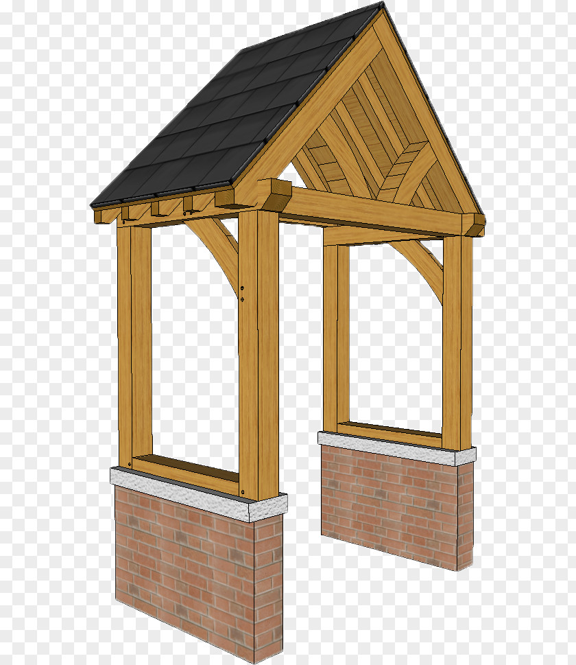 Wooden Truss Porch Shed Roof Framing Canopy PNG