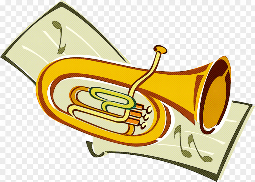Brass Instrument Tuba Musical Mellophone Horn PNG