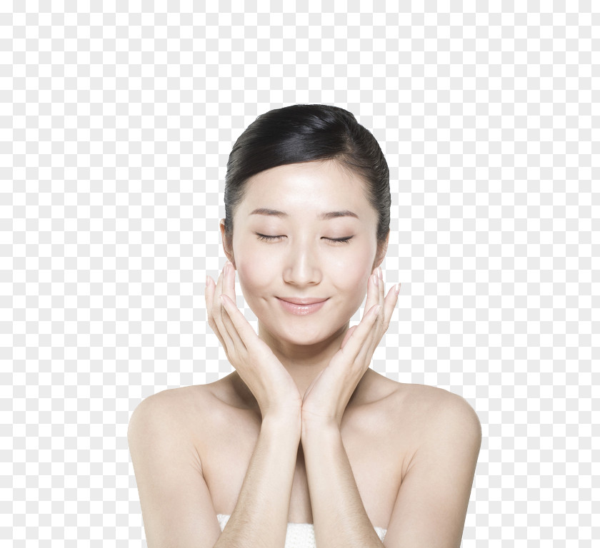 Face Cleanser Skin Wrinkle Moisturizer PNG Moisturizer, A beautiful girl with fingers and faces, photo of smiling woman clipart PNG