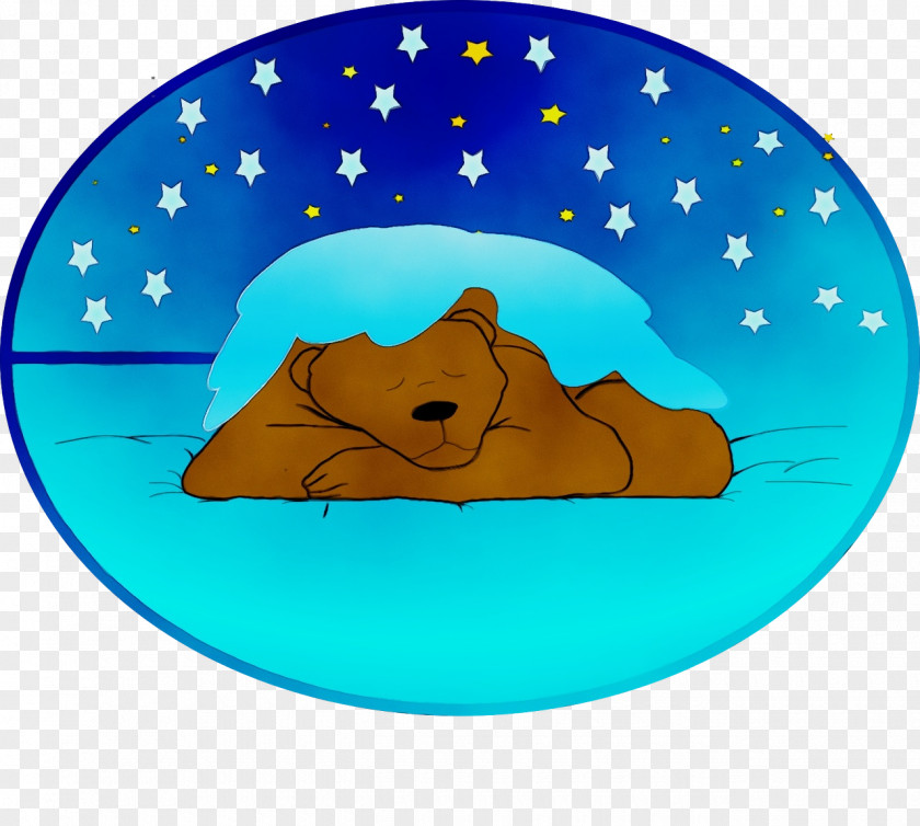 Groundhog Day Turquoise Bear Cartoon PNG