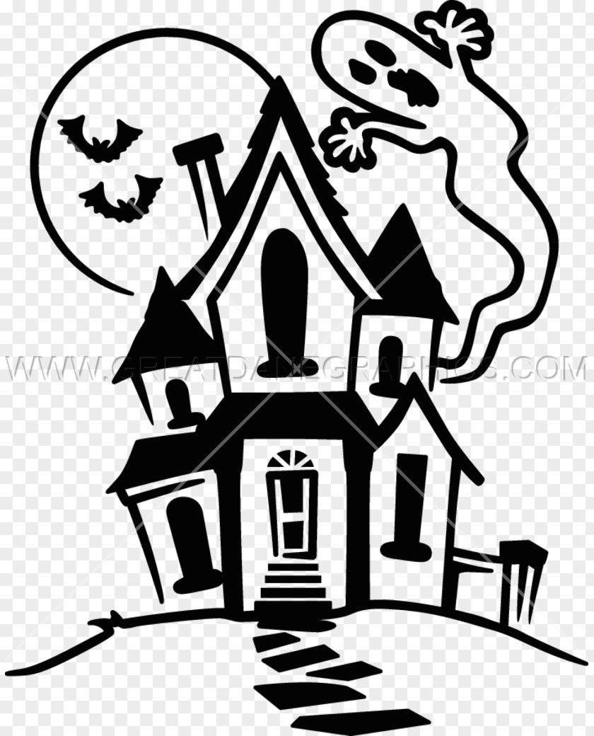 House Drawing Haunted Line Art Clip PNG