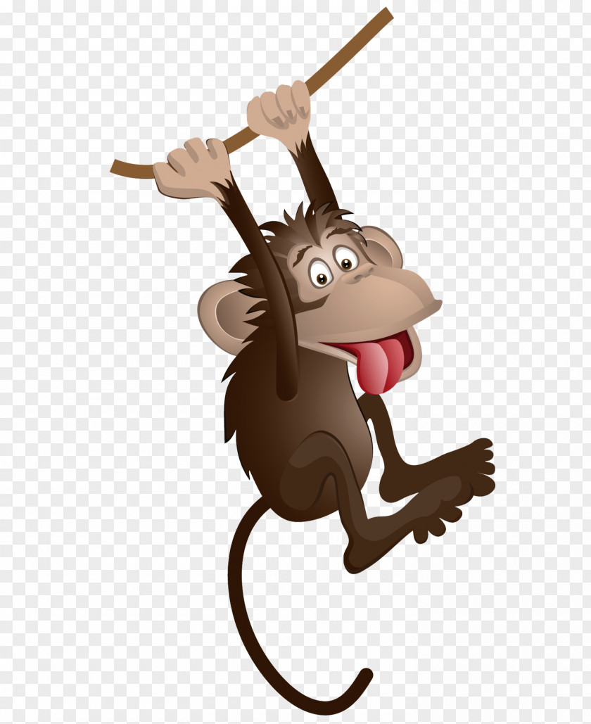 Monkey Cartoon Graphic Design PNG