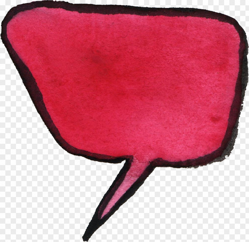 Speech Balloon Watercolor Painting PNG