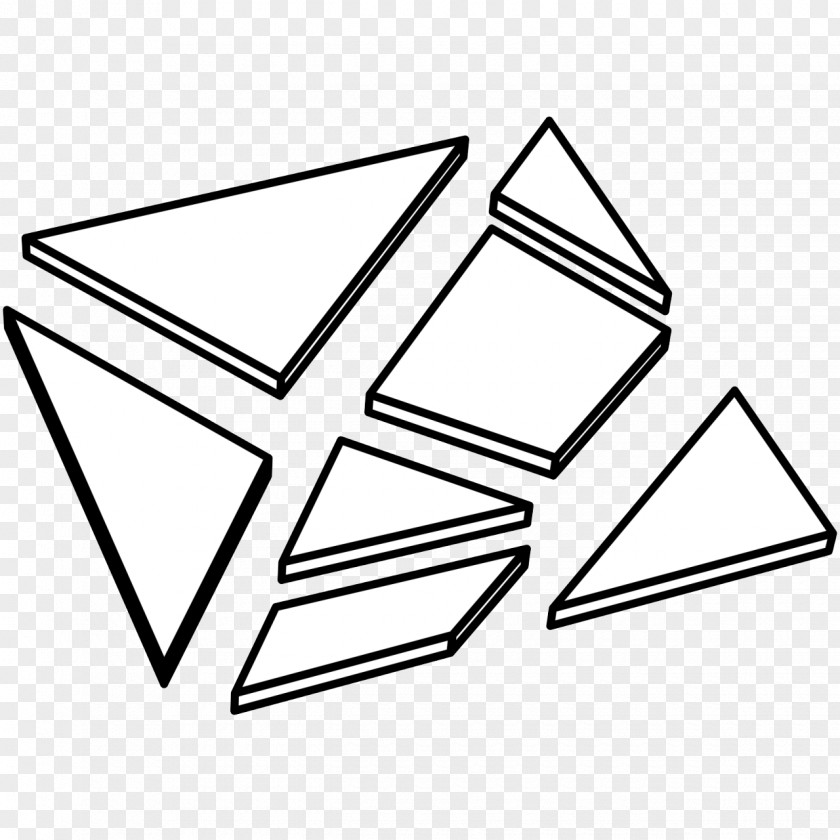 Triangle Point Line Art PNG