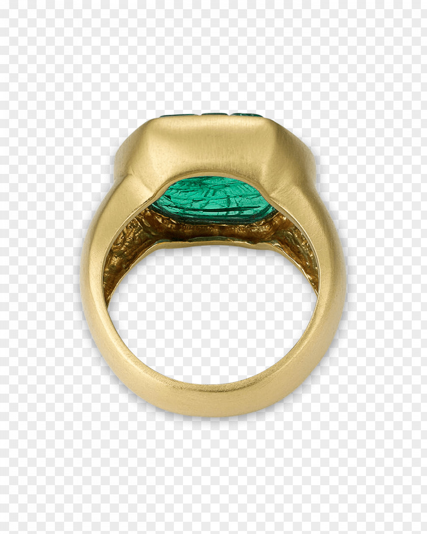 Exquisite Carving. Jewellery Ring Colombian Emeralds Gemstone PNG