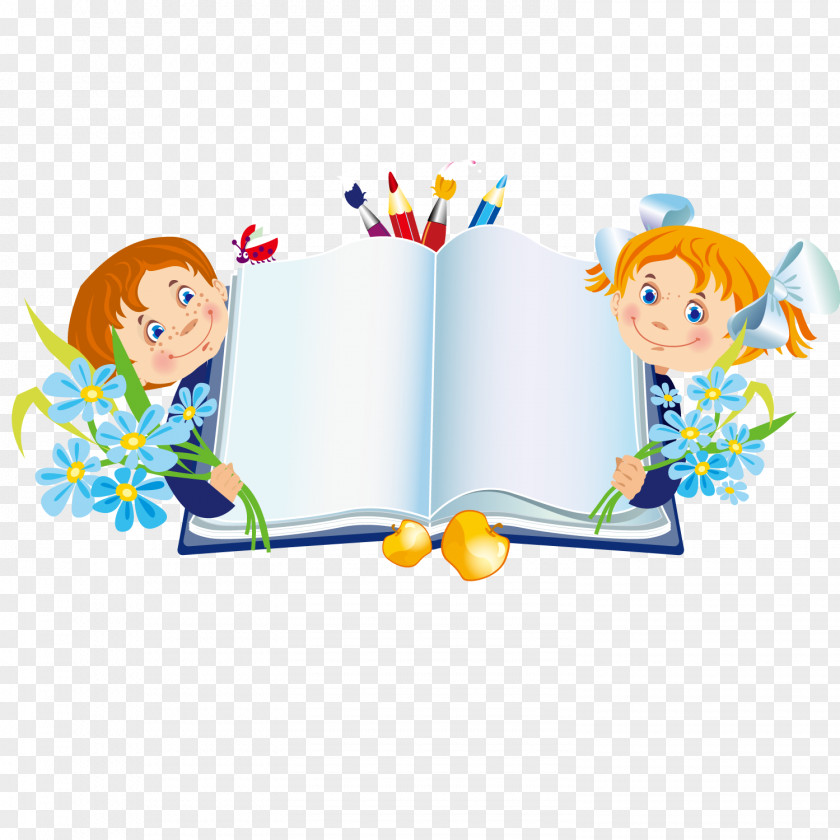 Holding The Book Of Children Euclidean Vector Illustration PNG