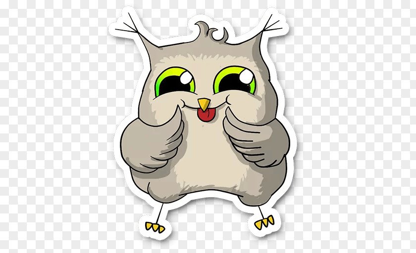Owl Owly Telegram Sticker Clip Art PNG