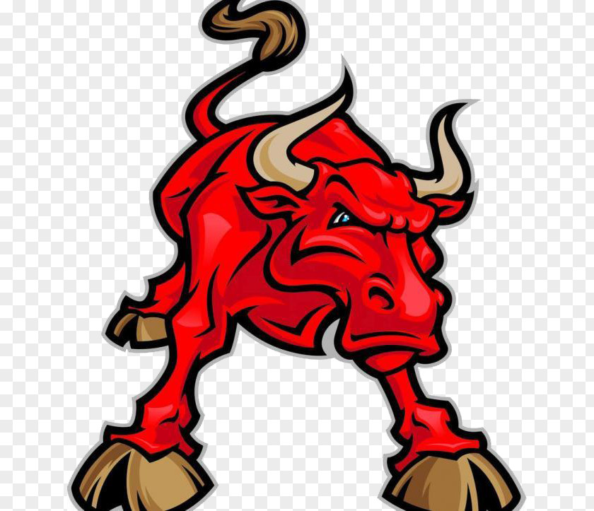 Red Bull Cartoon Elements Cattle Ox PNG