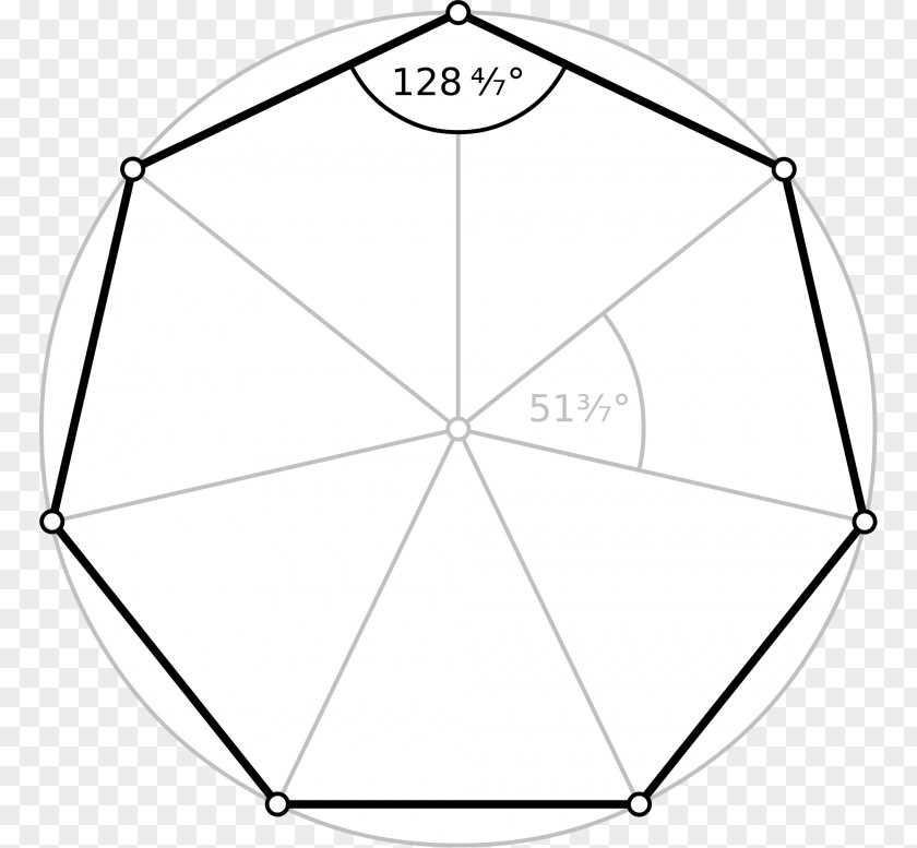 Angle Heptagon Regular Polygon Degree Internal PNG