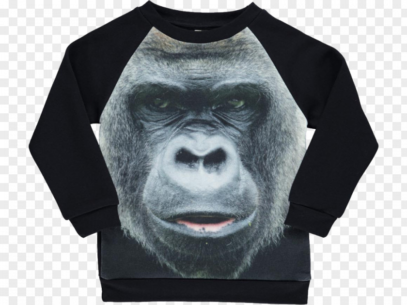 Black Gorilla T-shirt Bluza Sleeve Sweater PNG