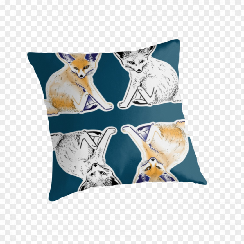 Fennec Fox Throw Pillows Cushion Textile Material PNG