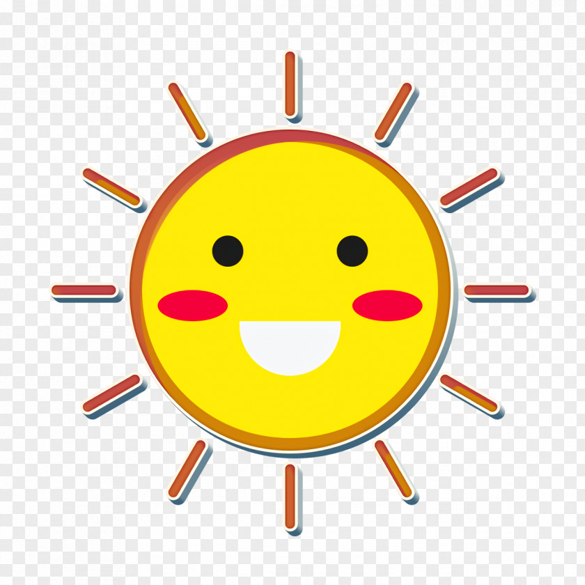 Happy Cartoon Sun Icon PNG