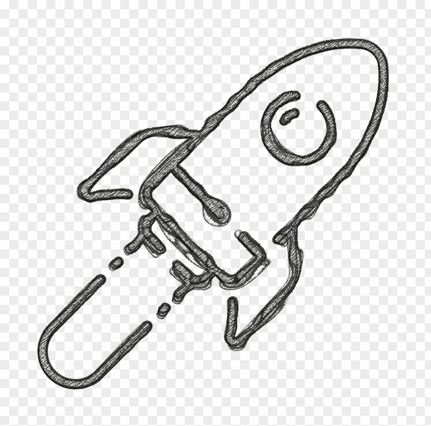 Line Art Auto Part Jet Icon Rocket Science PNG