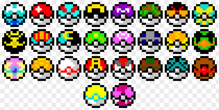 Pikachu Poké Ball Pixel Art Minecraft PNG