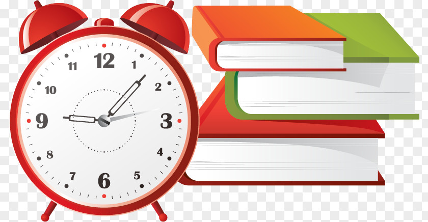 Alarm Textbooks Vector Material Clock Clip Art PNG