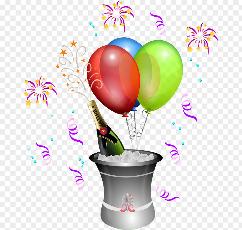 Cartoon Firecracker Balloon Party Birthday Clip Art PNG