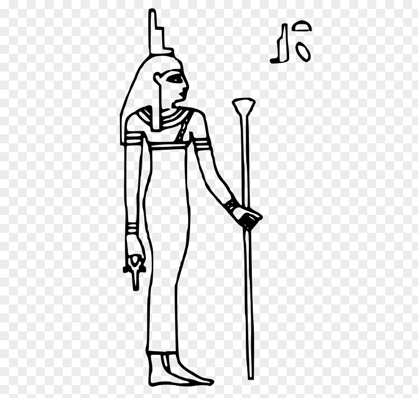 Ra En Isis Ancient Egyptian Deities Coloring Book Clip Art PNG