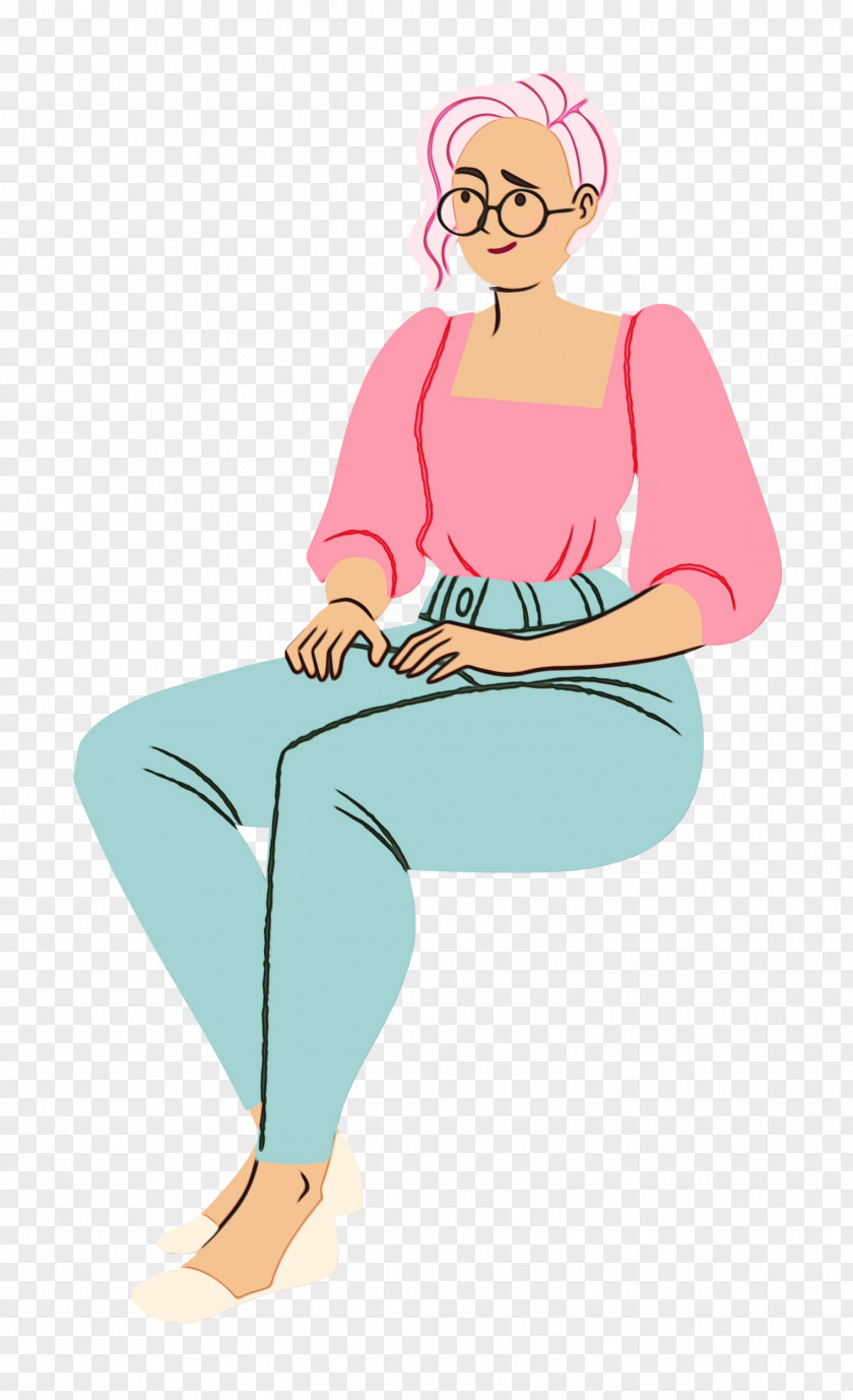 Muscle Cartoon Shoe Character Sitting PNG