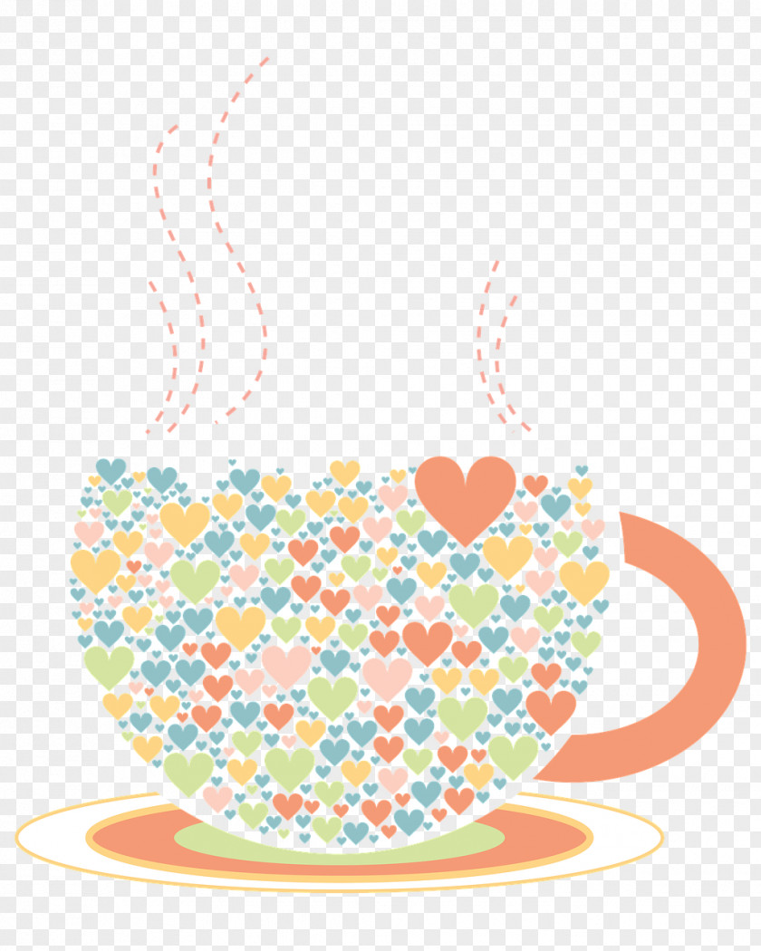 Orange Tableware Heart PNG