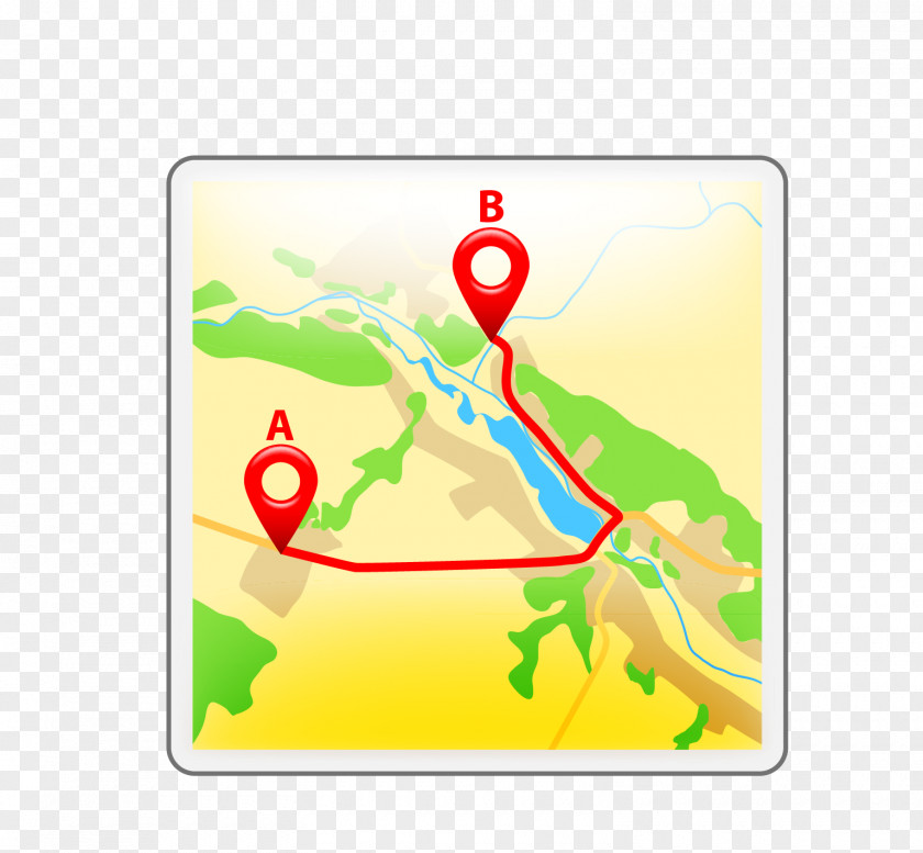Vector Map Icon GPS Navigation Device Illustration PNG