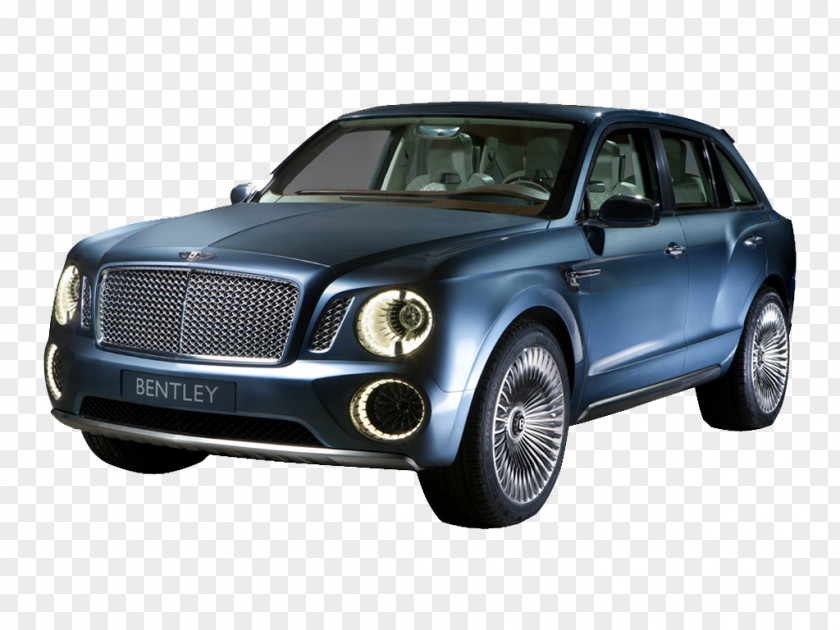 Blue,Bentley,car 2017 Bentley Bentayga Sport Utility Vehicle Car EXP 9 F PNG