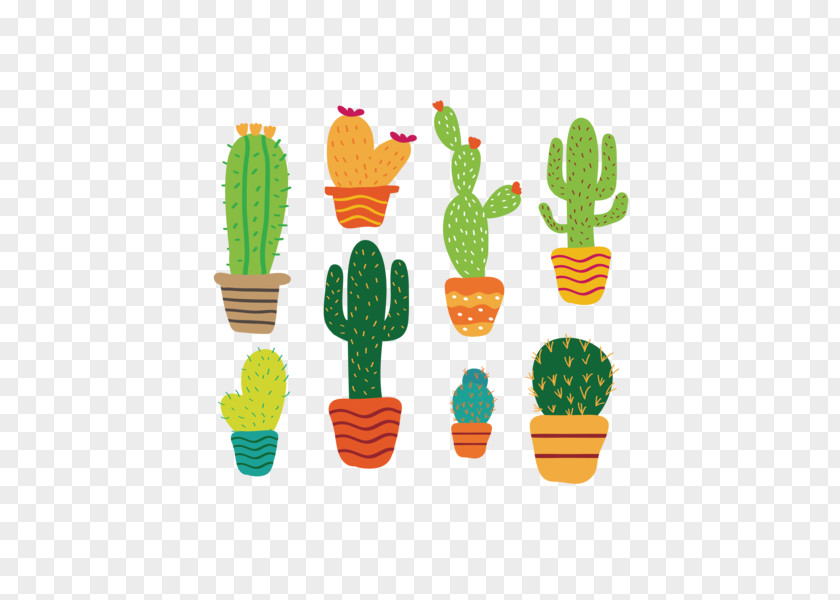 Cartoon Cactus Cactaceae Succulent Plant Clip Art PNG