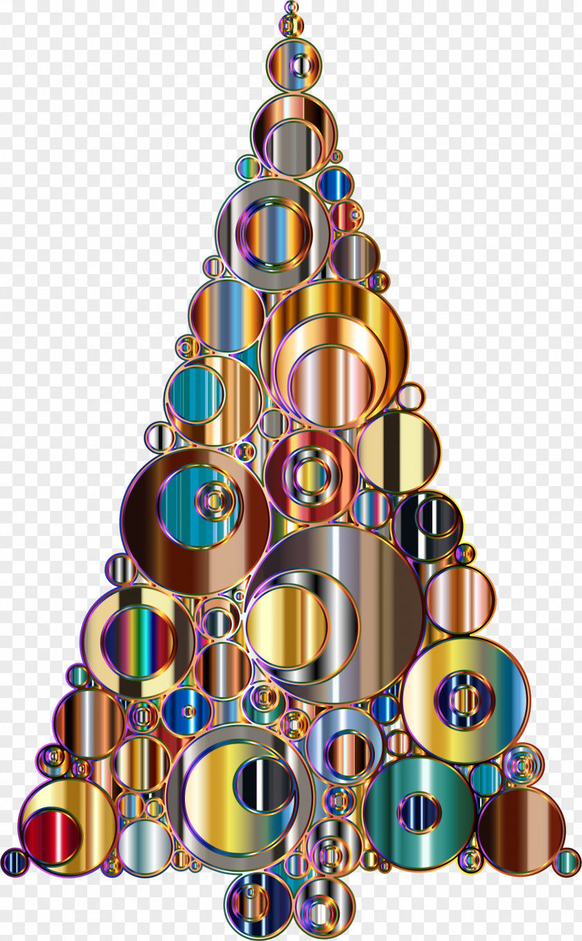 Circle Abstract Christmas Tree Ornament Decoration PNG