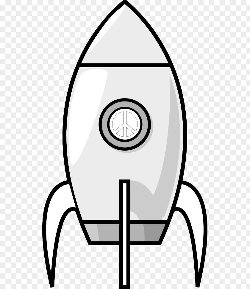 Free Popsicle Clipart Spacecraft Rocket Black And White Clip Art PNG