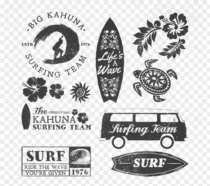 Surf Surfing Logo Clip Art PNG