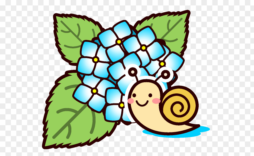 Cartoon Snail East Asian Rainy Season French Hydrangea June Nagasu PNG
