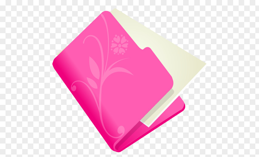 Folder Flower Pink Heart Magenta PNG