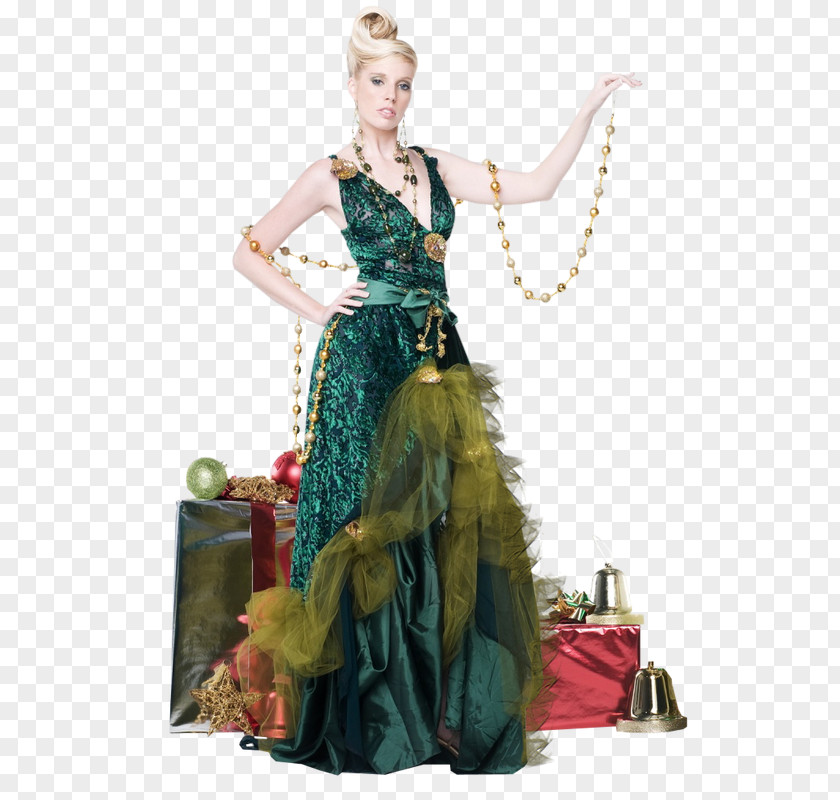 Old Ladies Woman Costume Design Gown Christmas PNG