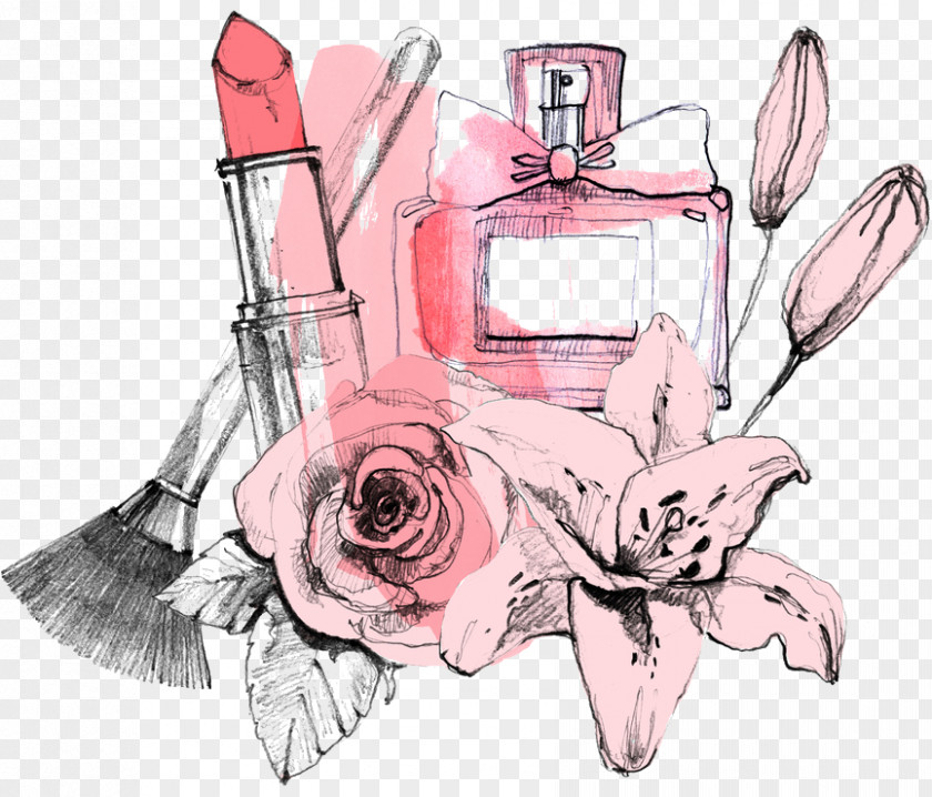 Perfume Floral Design Cosmetics Drawing Clip Art PNG