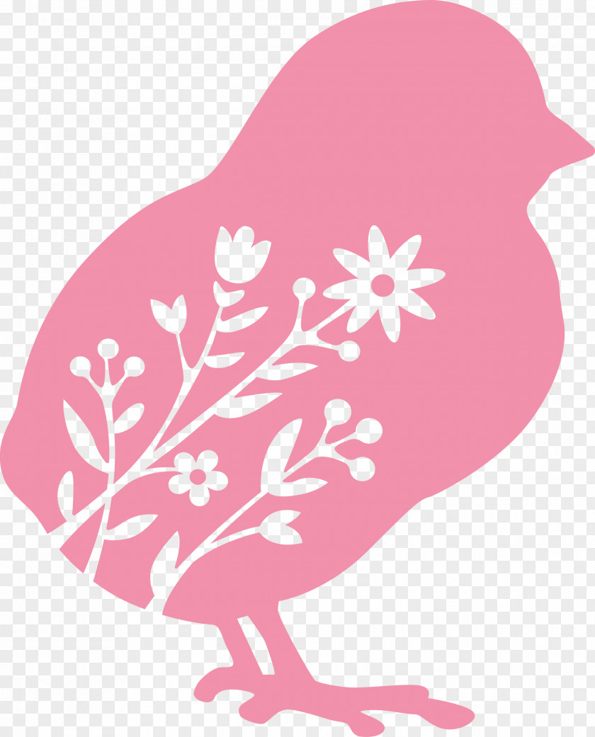 Floral Chick Easter Day PNG