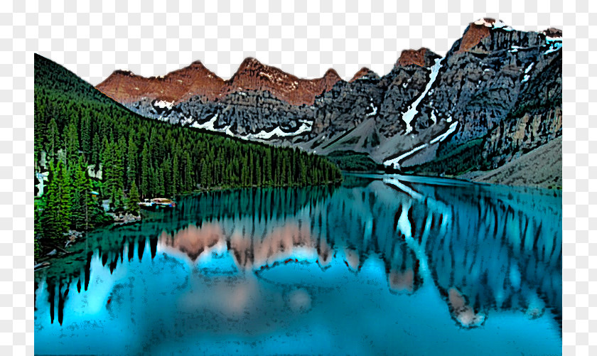 Natural Landscape Nature Reflection Water Mountain PNG