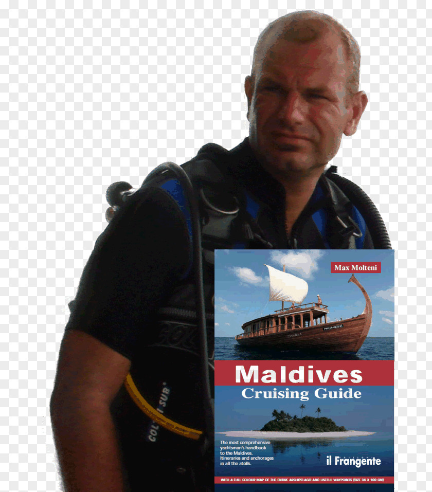 T-shirt Maldives. Cruising Guide Max Molteni Book PNG