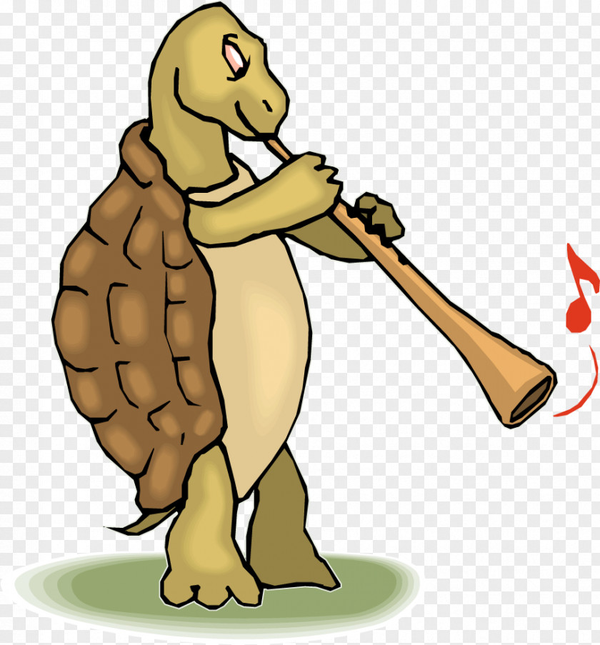 The Turtle Blew Trumpet Flute Clip Art PNG