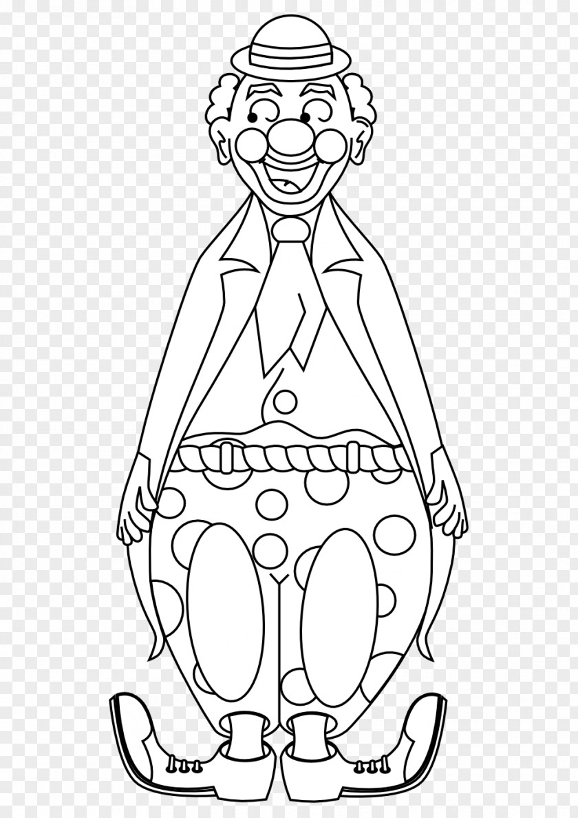 Clown Black And White Line Art Visual Arts Drawing PNG