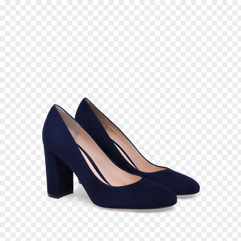 Design Suede Cobalt Blue Shoe Heel PNG