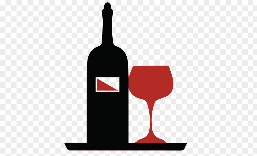 Glass And Bottle Of Wine Icon PNG