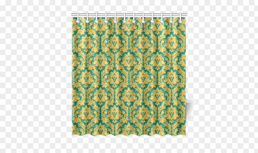 Yellow Curtain Turquoise PNG