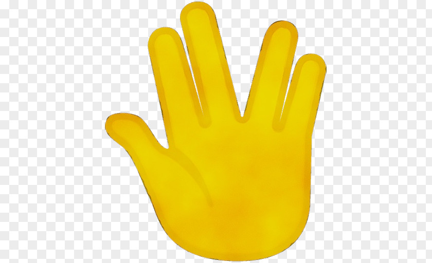 Yellow Safety Glove Personal Protective Equipment Hand PNG