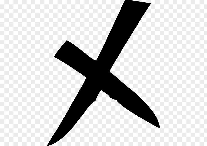 Black X Chin Mark Sign Check Clip Art PNG