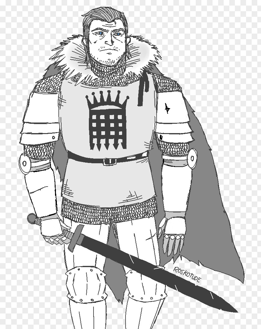Dude Costume Design Armour Sketch PNG