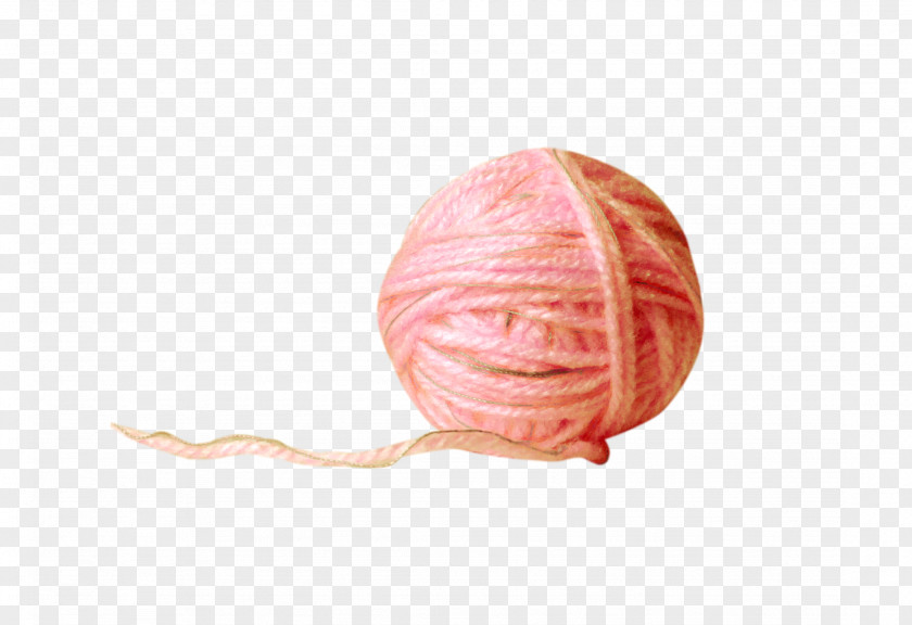 Pink Ball Of Yarn Knitting Sewing PNG