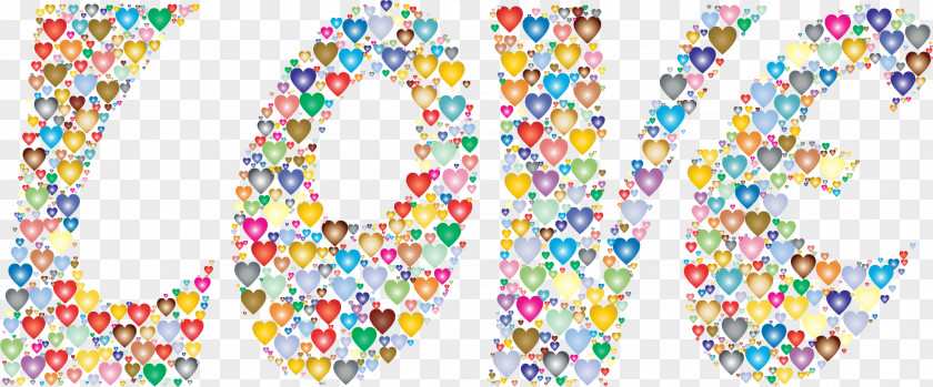 Prismatic Love Hearts Emotion Clip Art PNG