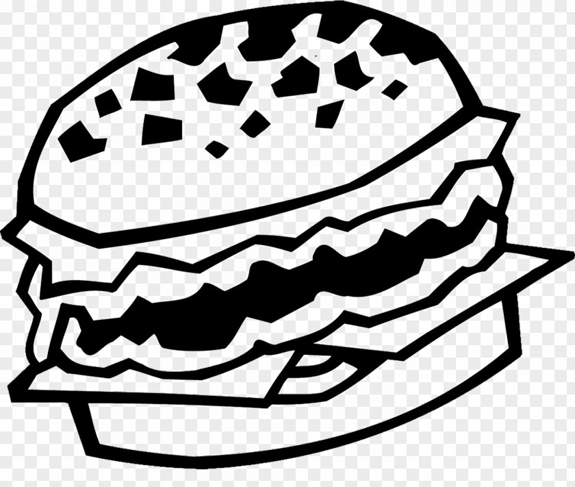 Vector Burger Hamburger Black And White PNG