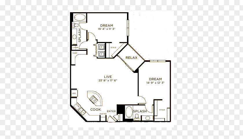 Apartment Mariposa Lofts Apartments Renting Floor Plan Square PNG