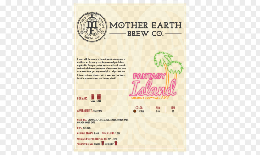 Beer Craft Mother Earth Brewing Company Brewery Food PNG